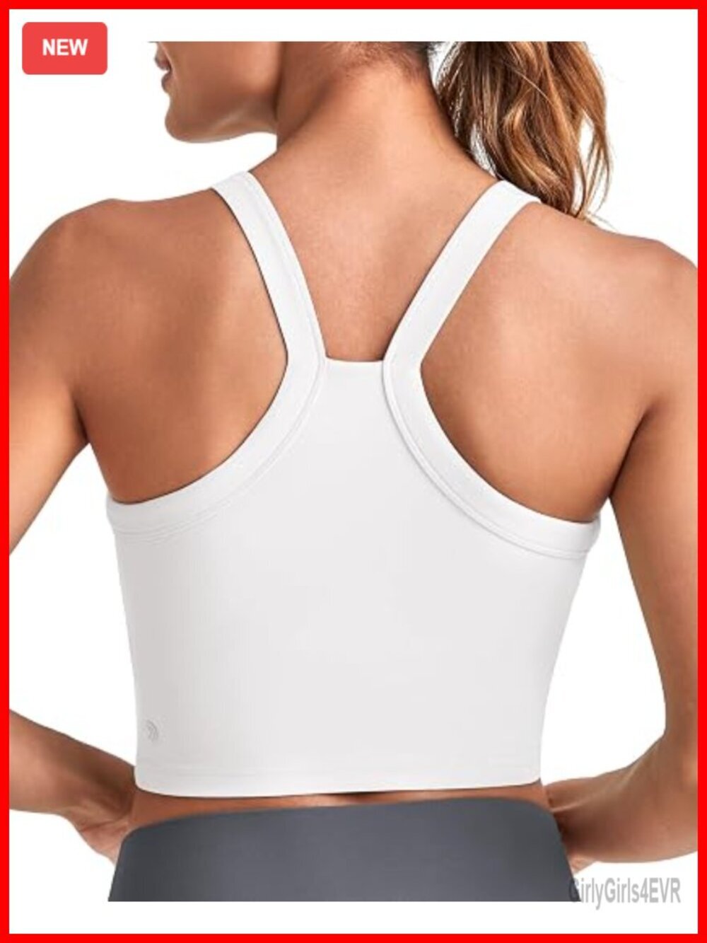 Built in Bra Racerback Yoga Top Removable Pads Cropped Tank